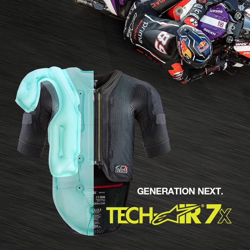 Alpinestars TECH-AIR®7X süsteemi turvapadjavest must-punane - II klass - II. kvaliteet