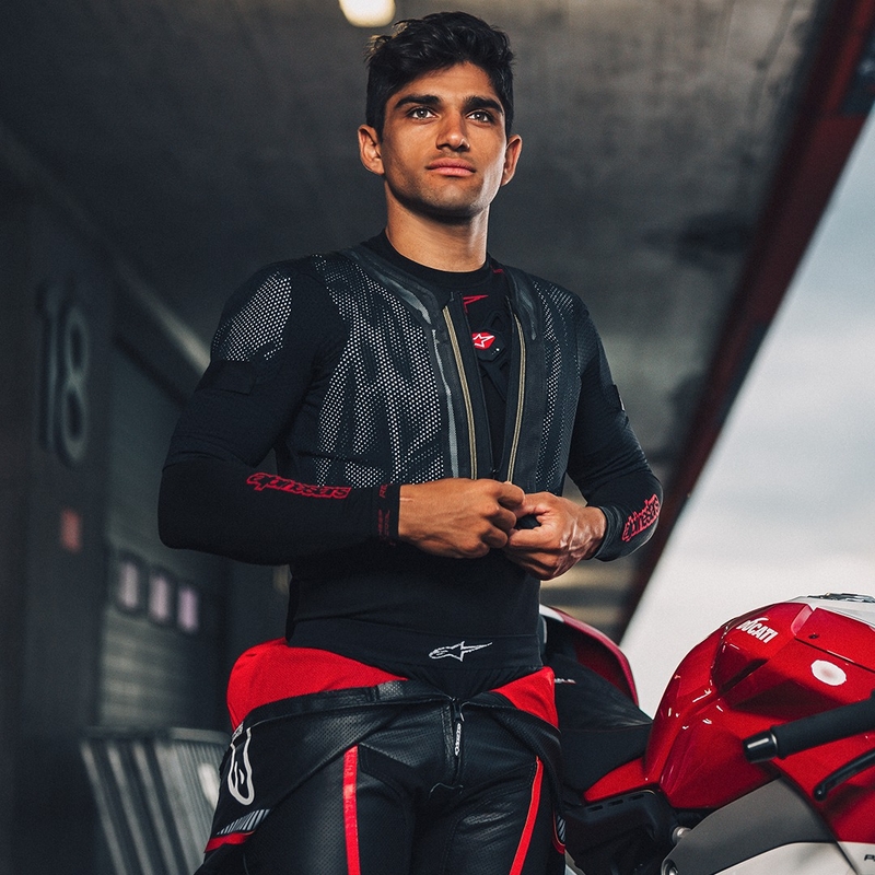 Alpinestars TECH-AIR®7X süsteemi turvapadjavest must-punane - II klass - II. kvaliteet