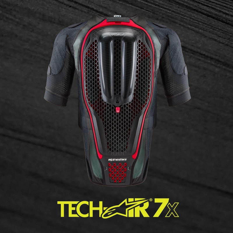 Alpinestars TECH-AIR®7X süsteemi turvapadjavest must-punane - II klass - II. kvaliteet