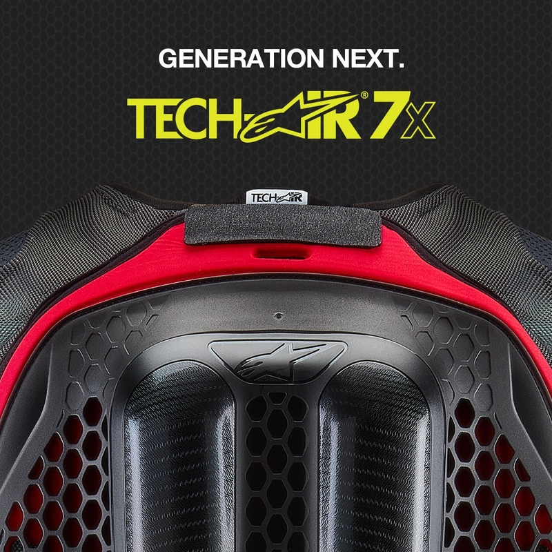 Alpinestars TECH-AIR®7X süsteemi turvapadjavest must-punane - II klass - II. kvaliteet