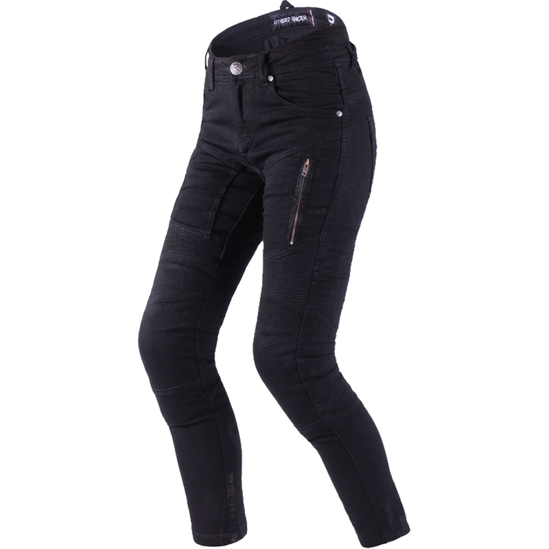 Naiste teksad Street Racer Stretch II Slim fit CE mustad