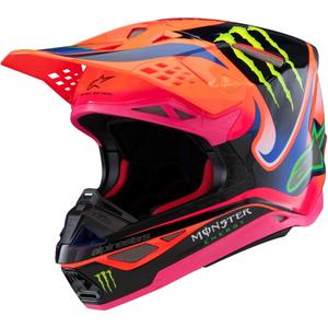 Alpinestars Supertech S-M10 motokrossikiiver HAIDEN DEEGAN fluo oranž-lilla-roosa-roosa-roheline