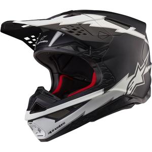 Alpinestars Supertech S-M10 Ampress motokrossikiiver matt must ja valge