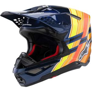 Alpinestars Supertech S-M10 motokrossikiiver TROY LEE DESIGNS pärlmuttersinine-fluooranž-kollane-punane