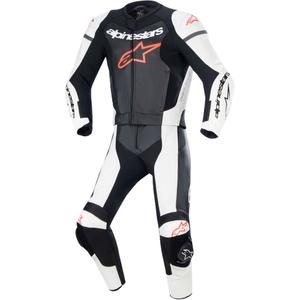 Alpinestars GP Force Lurv valge-must-floo punane kaheosaline nahast kombinesoon