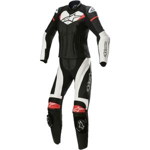 Alpinestars STELLA GP PLUS 2 naiste kaheosaline nahast mootorratta kombinesoon must, valge ja punane