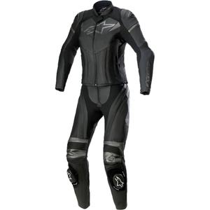 Alpinestars STELLA GP PLUS 2 naiste kaheosaline nahast mootorrattaülikond must ja hall metallist