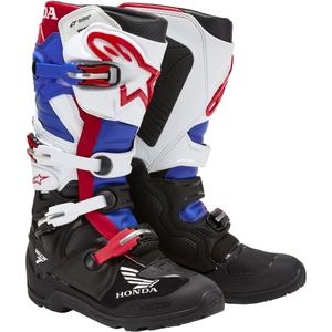 Alpinestars Tech 7 Enduro Drystar Honda must-sinine-valge-punane mootorratta saapad