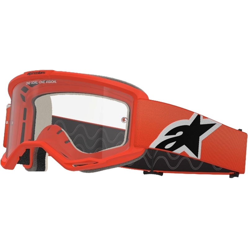 Alpinestars Vision 5 Corp motokrossiprillid oranži värvi ja läbipaistva klaasiga