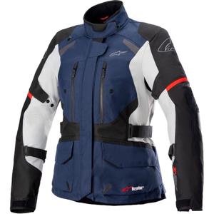 Alpinestars Stella Andes Drystar naiste mootorratta jope Tumesinine-must-hall-punane