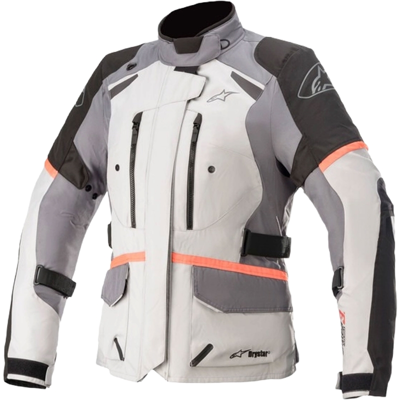 Alpinestars naiste Stella Andes Drystar Grey-Black-Fluo Pink mootorratta jope Stella Andes Drystar Grey-Black-Fluo Pink