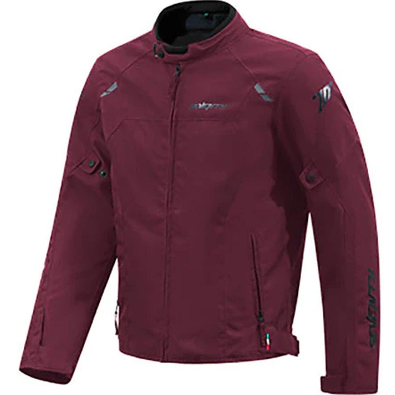 Naiste mootorrattajakk Seventy Degrees SD-JR67 Piston burgundiapunane