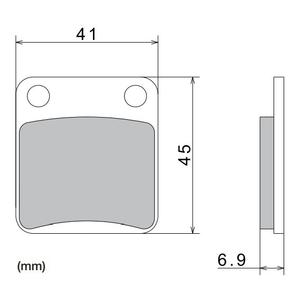 Piduriklotsid NISSIN poolmetallist segu 41x45x6,9 mm 2 tk