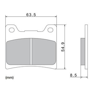 Piduriklotsid NISSIN poolmetallist segu 63,5x54,9x8,5 mm 2 tk