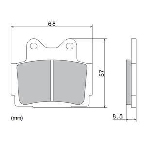 Piduriklotsid NISSIN poolmetallist segu 68x57x8,5 mm 2 tk