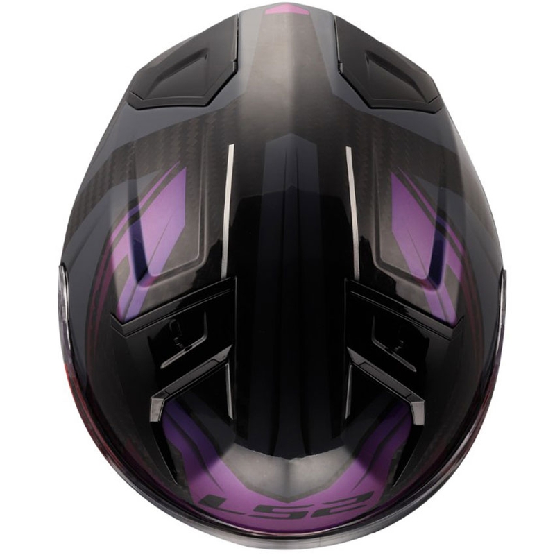 Täismaskiiver mootorrattale LS2 FF811 Vector II C Savage Chameleon must-lilla
