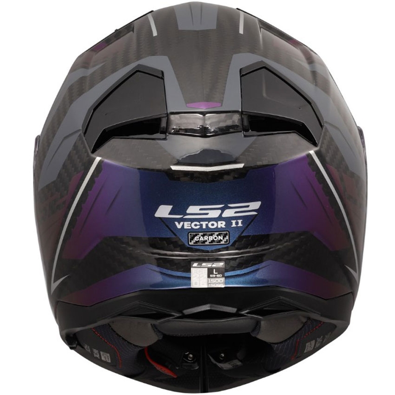 Täismaskiiver mootorrattale LS2 FF811 Vector II C Savage Chameleon must-lilla