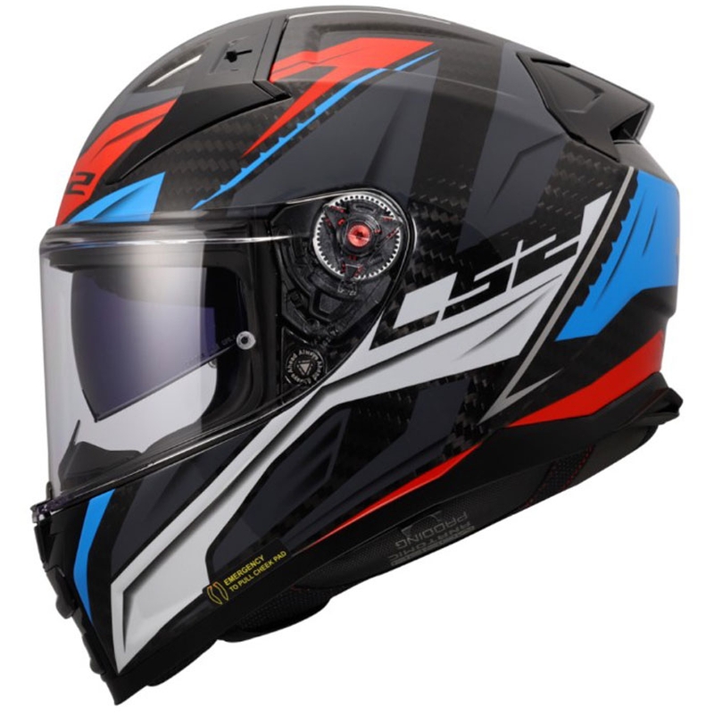 Täismaskiiver mootorrattale LS2 FF811 Vector II C Savage valge-sinine-punane