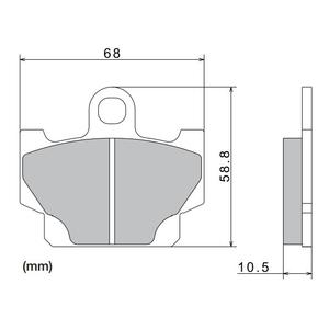 Piduriklotsid NISSIN poolmetallist segu 68x58,8x10,5 mm 2 tk