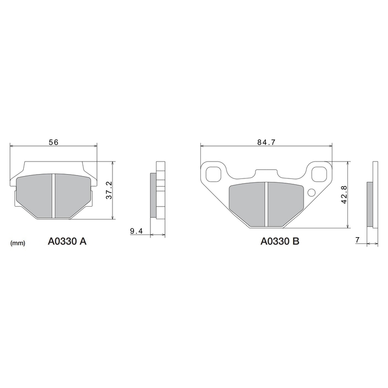Piduriklotsid NISSIN poolmetallist segu M501-389 2 tk.