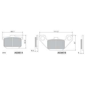 Piduriklotsid NISSIN poolmetallist ühend M501-391 2 tk.