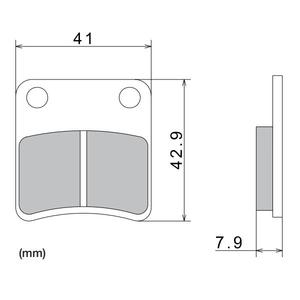 Piduriklotsid NISSIN poolmetallist segu 41x42,9x7,9 mm 2 tk