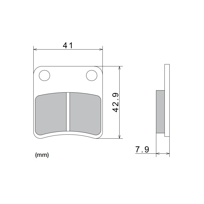 Piduriklotsid NISSIN poolmetallist segu 41x42,9x7,9 mm 2 tk