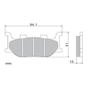 Piduriklotsid NISSIN poolmetallist segu 94,1x41x10 mm 2 tk