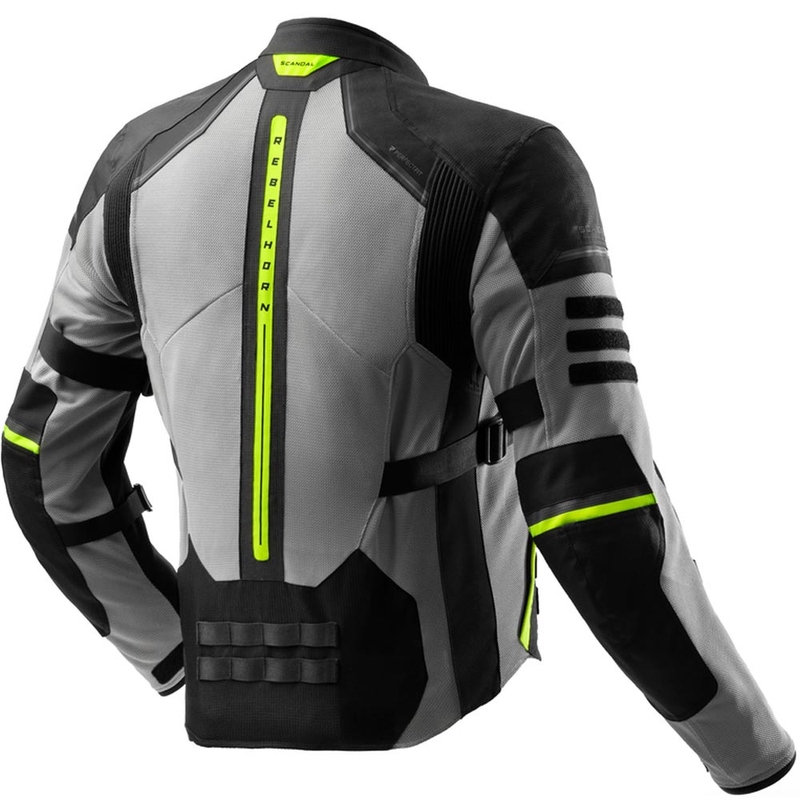 Rebelhorn Scandal 3 mootorratta jope must-hall-fluorestseeriv kollane