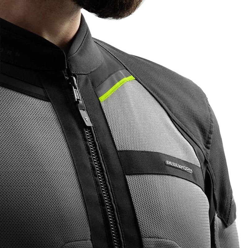 Rebelhorn Scandal 3 mootorratta jope must-hall-fluorestseeriv kollane