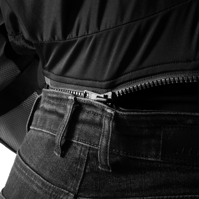 Naiste mootorratta teksad Rebelhorn Classic Monolayer pestud mustad