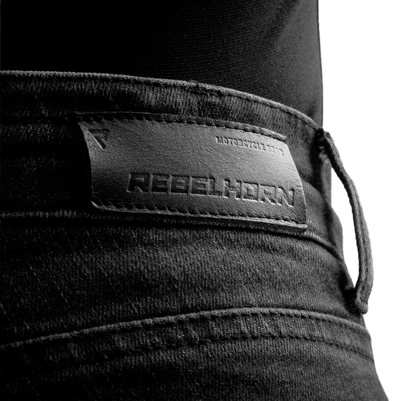 Naiste pikendatud mootorratta teksad Rebelhorn Classic Monolayer pestud mustad