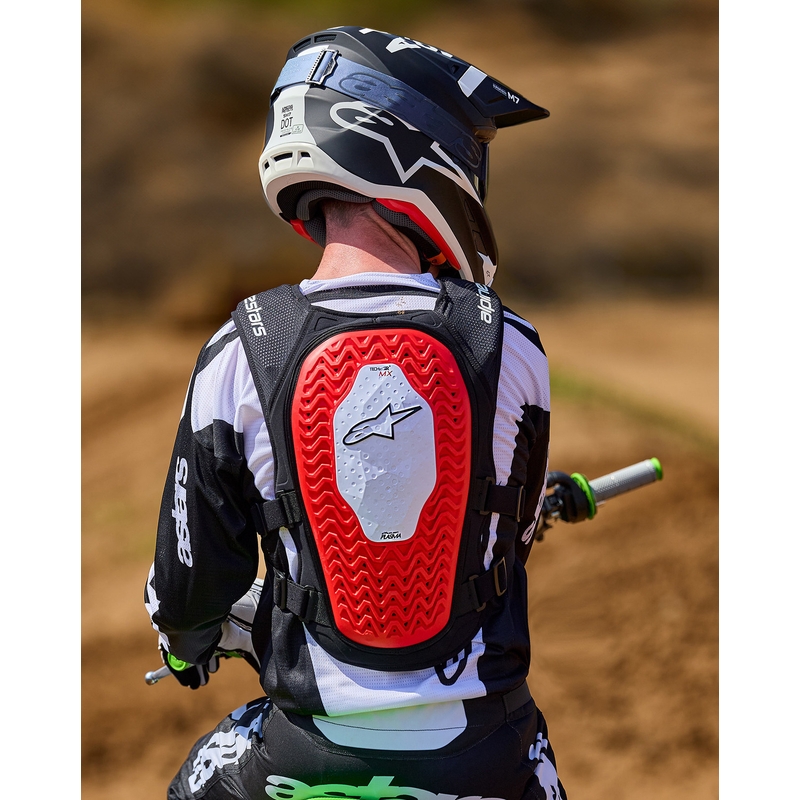 Alpinestars TECH-AIR®MX PLASMA süsteemiga turvapadjavest valge-must-punane