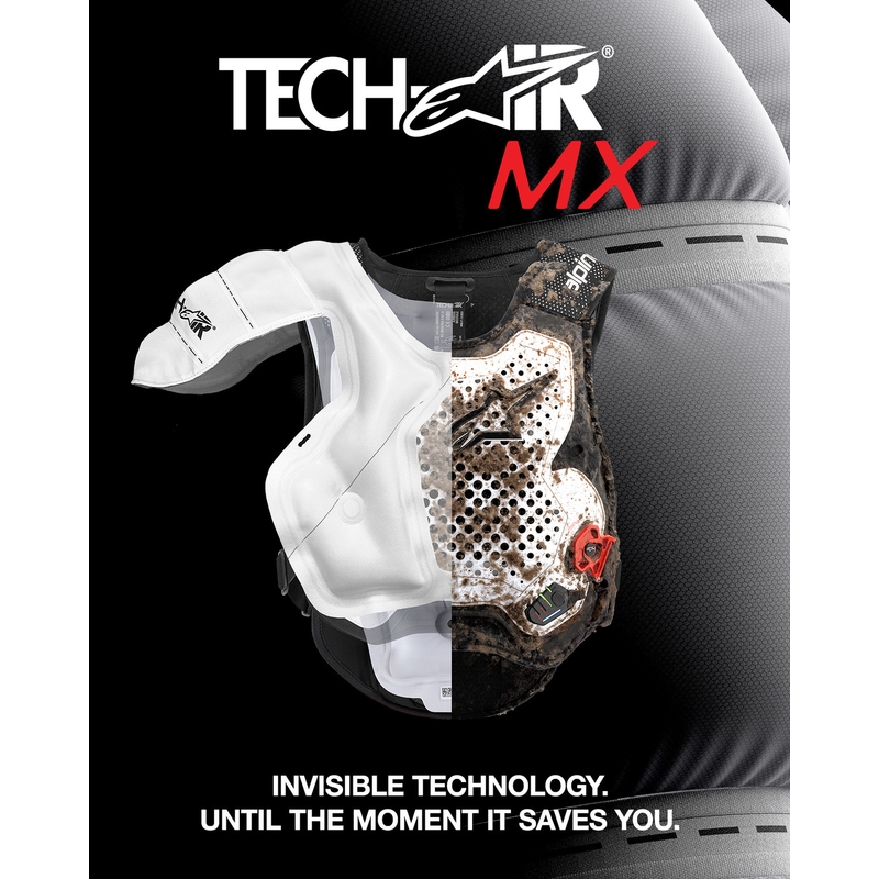 Alpinestars TECH-AIR®MX PLASMA süsteemiga turvapadjavest valge-must-punane