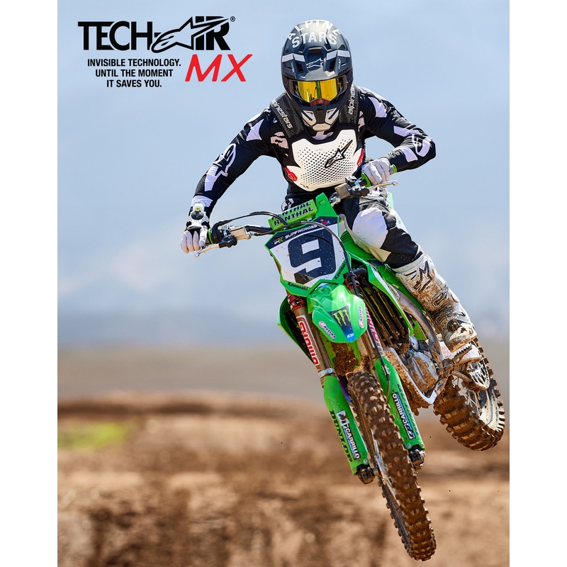Alpinestars TECH-AIR®MX PLASMA süsteemiga turvapadjavest valge-must-punane