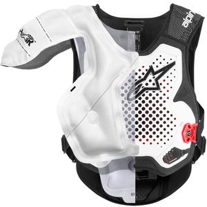 Alpinestars TECH-AIR®MX PLASMA süsteemiga turvapadjavest valge-must-punane