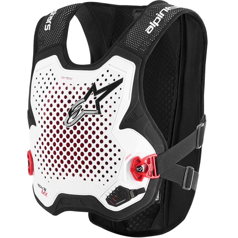 Alpinestars TECH-AIR®MX PLASMA süsteemiga turvapadjavest valge-must-punane