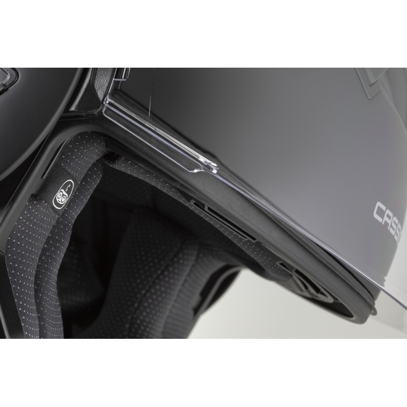 Cassida MultiFlip Solid ülespööratav mootorrattakiiver, pärlvalge-must