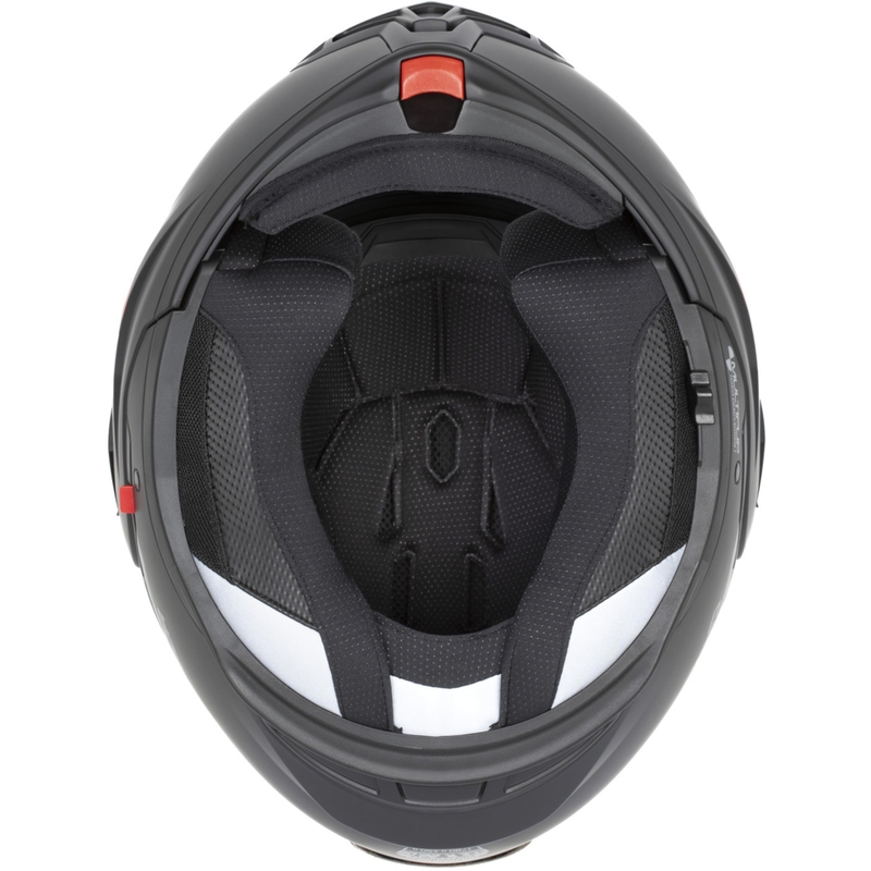 Cassida MultiFlip Solid ülespööratav mootorrattakiiver, pärlvalge-must