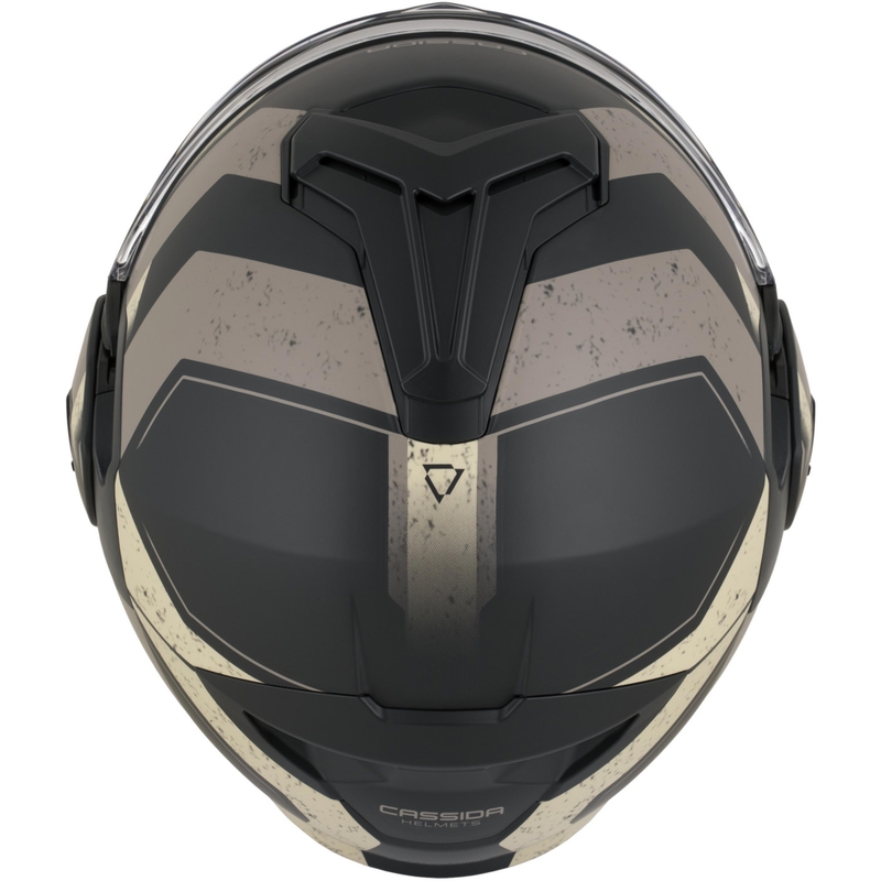 Cassida MultiFlip Korp ülespööratav mootorrattakiiver matt must-liiva-khaki värvi