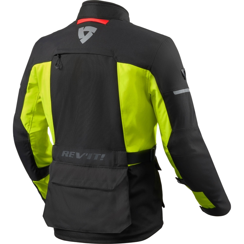 Revit Outback 5 H2O mootorratta jope must-fluorestseeriv kollane