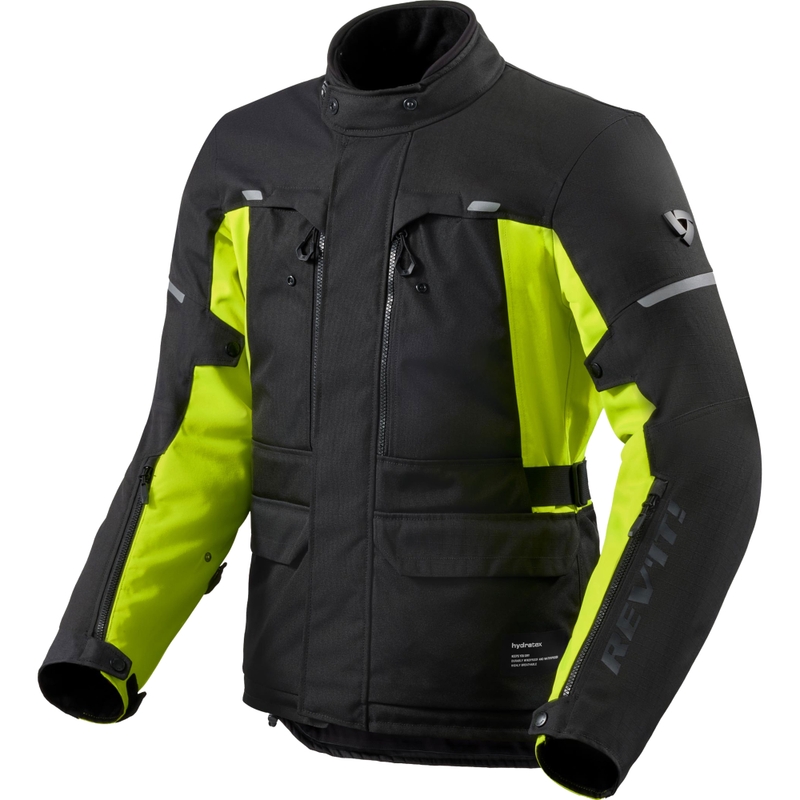 Revit Outback 5 H2O mootorratta jope must-fluorestseeriv kollane