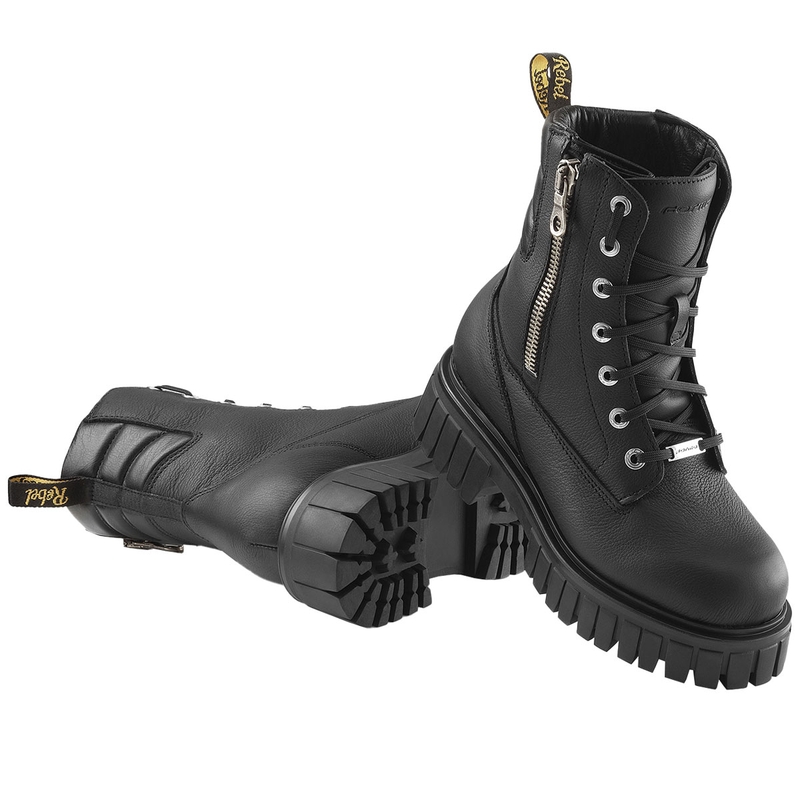 Naiste mootorrattasaapad Forma Rebel Dry mustad