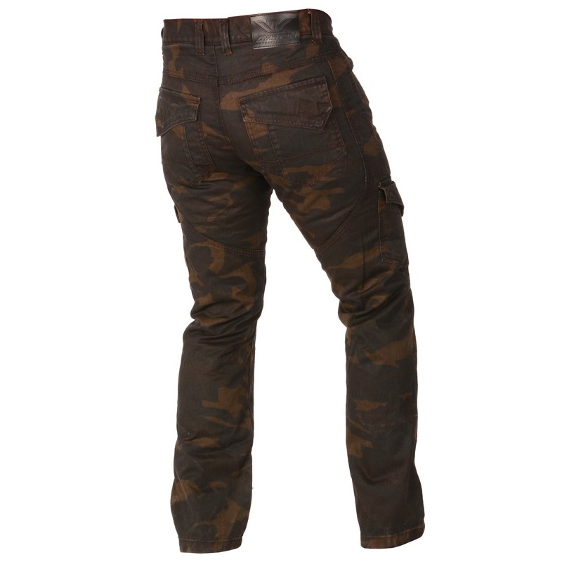 Jeansy na motorku Ayrton Camino hnědé camo výprodej
