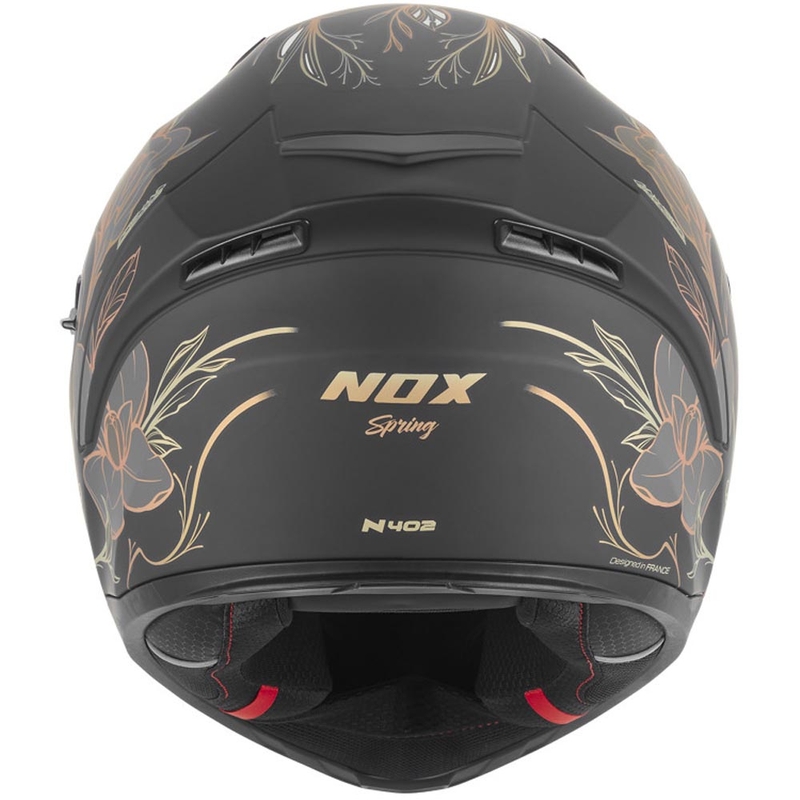 Täismaskiiver NOX N402 Spring matt must-kuldne