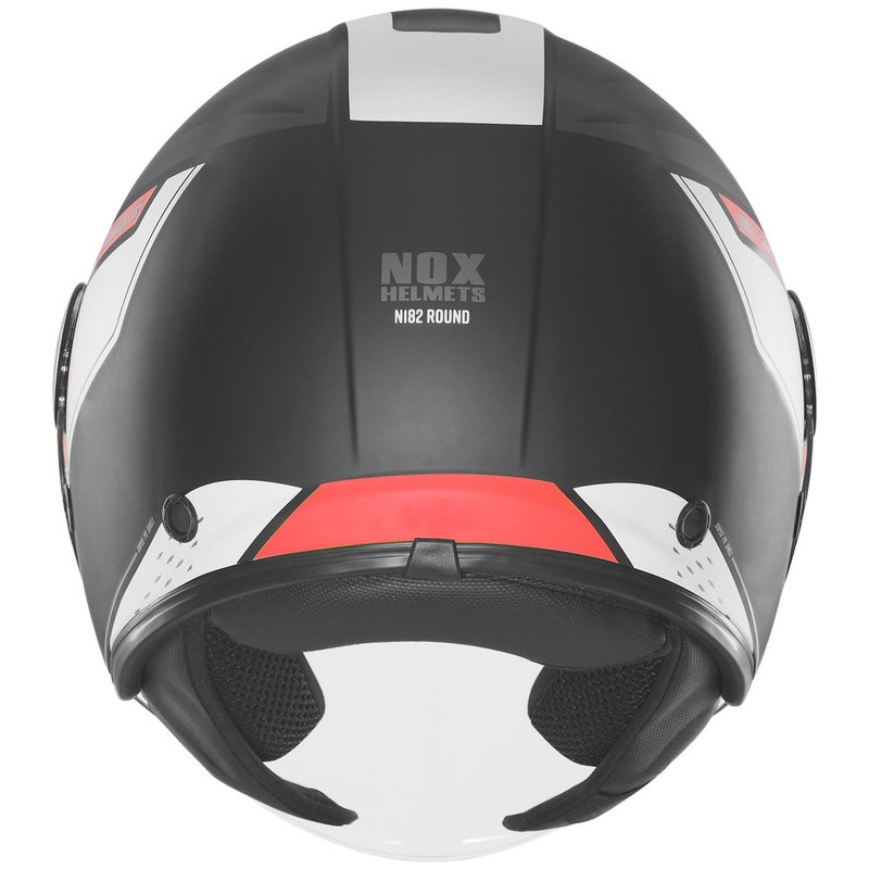 Avatud mootorrattakiiver NOX N182 Ümmargune matt must-punane