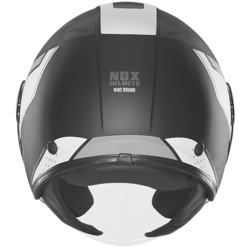 Avatud mootorrattakiiver NOX N182 Ümmargune matt must-hõbedane