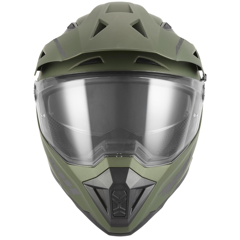 Enduro mootorratta kiiver NOX N350 khaki roheline