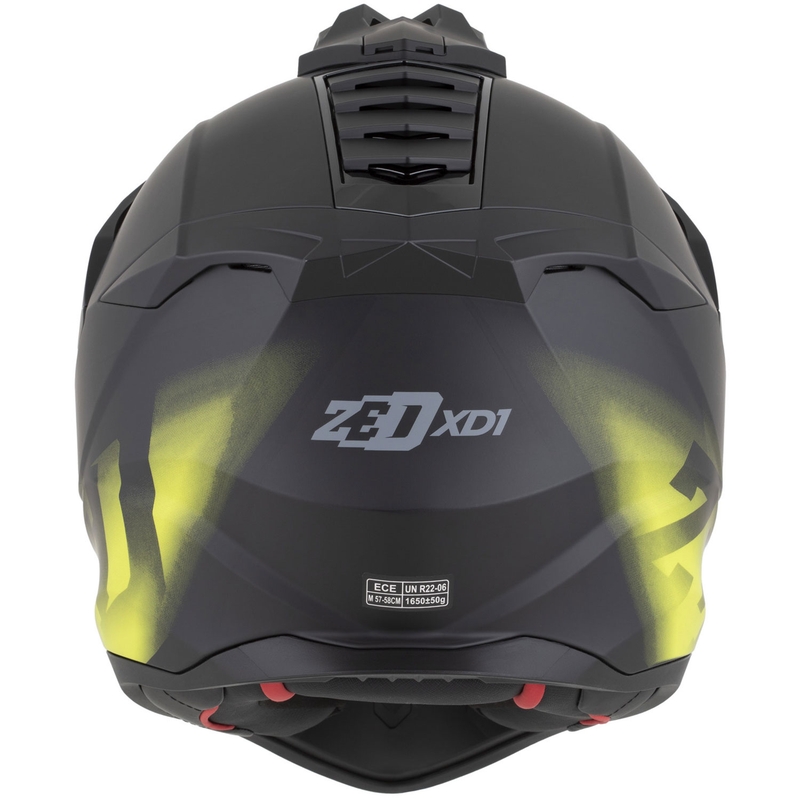 Enduro mootorratta kiiver ZED XD1 matt must-fluorestseeriv kollane