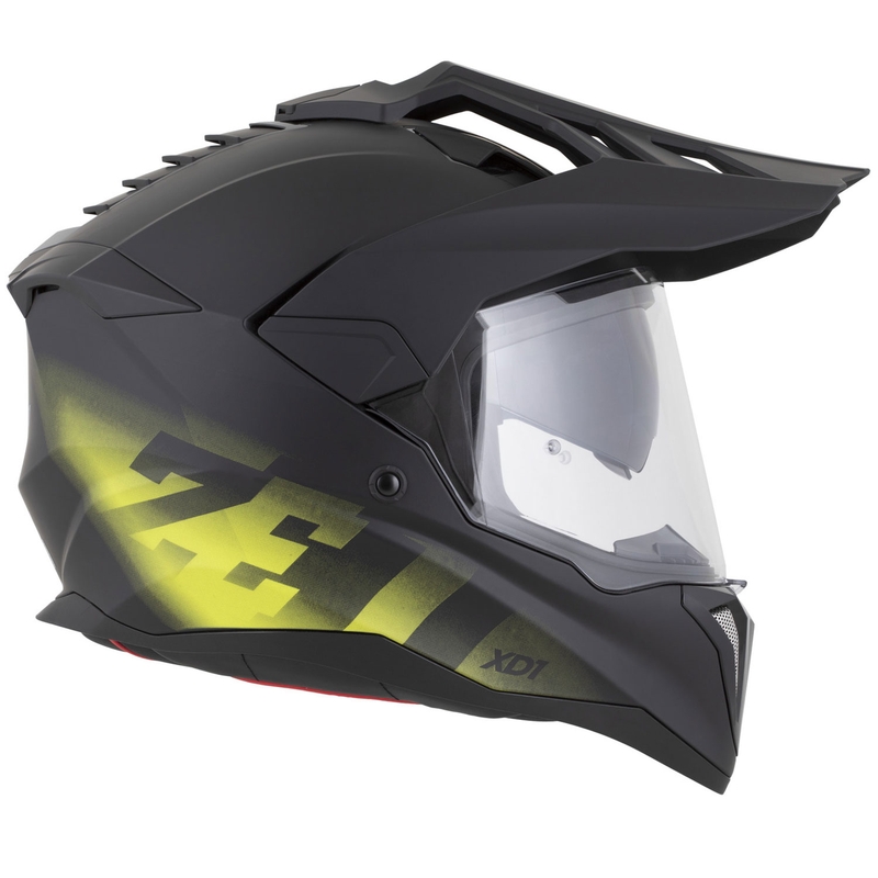 Enduro mootorratta kiiver ZED XD1 matt must-fluorestseeriv kollane